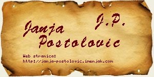 Janja Postolović vizit kartica
